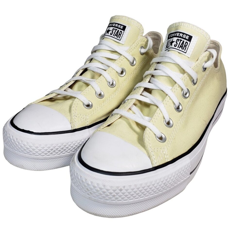 Converse All Stars platform Chuck Taylor, lemon yellow, women's size 10 low top - Picture 7 of 7